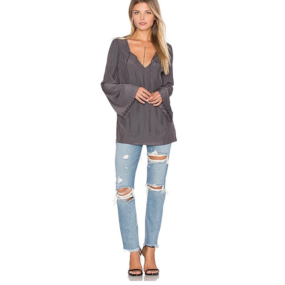 Ramy Brook Amelia Tie Neck Blouse